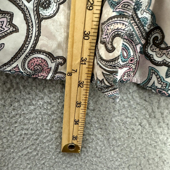 Chicos Button Up Top Womens 0 XS Paisley Long Sleeve No Iron Boho Career Office - Picture 4 of 7